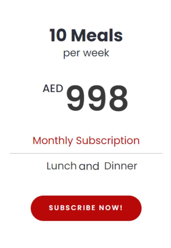 10 Meals Per Week (monthly subscription)