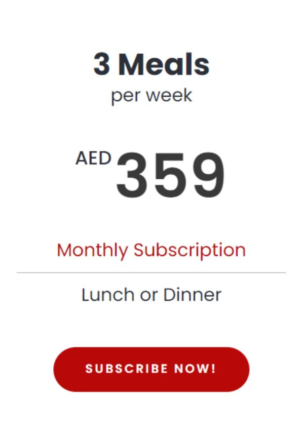 3 Meals Per Week (monthly subscription)